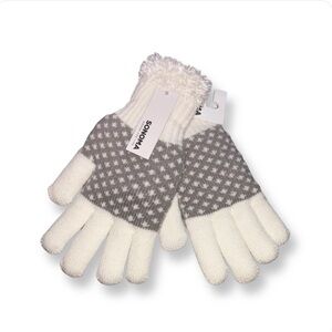 Sonoma Gloves Gray and White